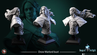 Drow Warlord Bust
